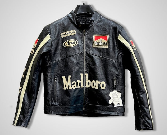 Marlboro Vintage Racing Leather Jacket Black – Zee Leathers