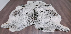 Premium Quality Real Tricolor Cowhide Rug Leather/ Cow Skin Area Rug Hair on Leather Hide 6 ft X 6 ft - 36 x 36 sq.ft Approx. (Tricolor 16)