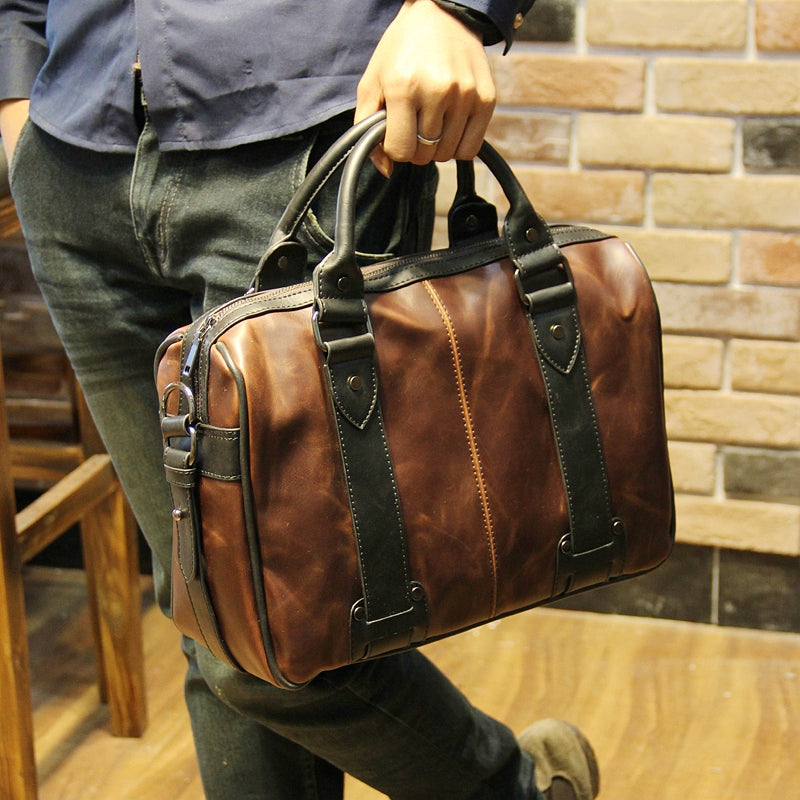 Zee Leather - Men's handbag shoulder bag crazy horse leather crossbody