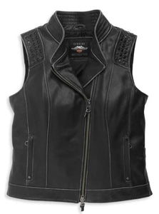 Women's H-D Electra Studded Leather Vest