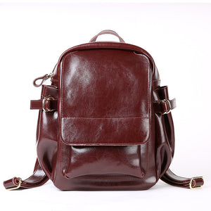 Zee Leather - Leather handbag for female wax bag backpack for school ethos