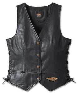 Women's H-D 120th Anniversary Laced Side Leather Vest