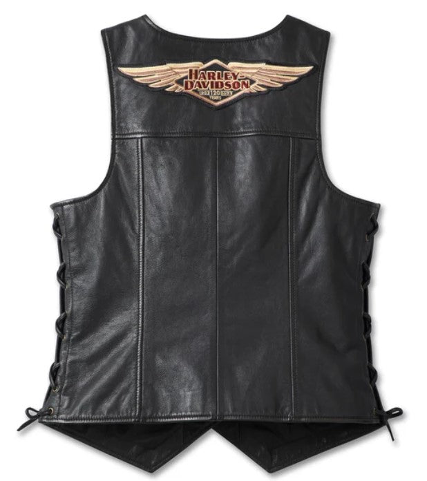 Women's H-D 120th Anniversary Laced Side Leather Vest