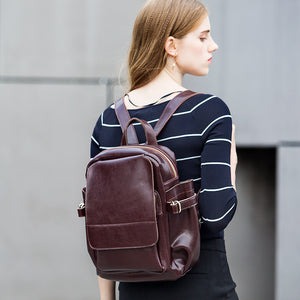Zee Leather - Leather handbag for female wax bag backpack for school ethos