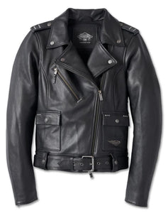 Women's H-D 120th Anniversary Cycle Queen Leather Biker Jacket