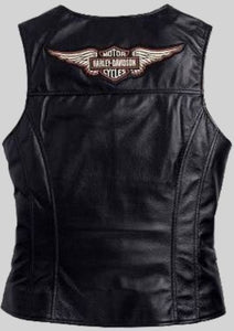 Harley Davidson Women's Embroidered Leather Vest