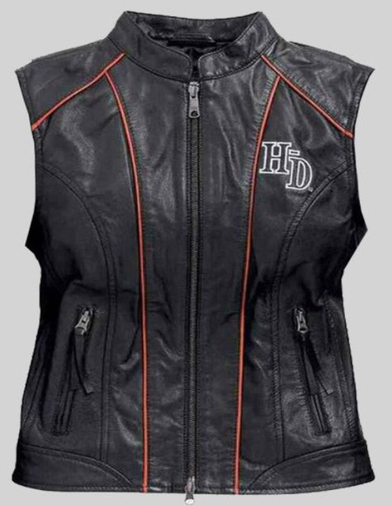 Harley Davidson Women's Motorcycle Leather Vest – Zee Leathers