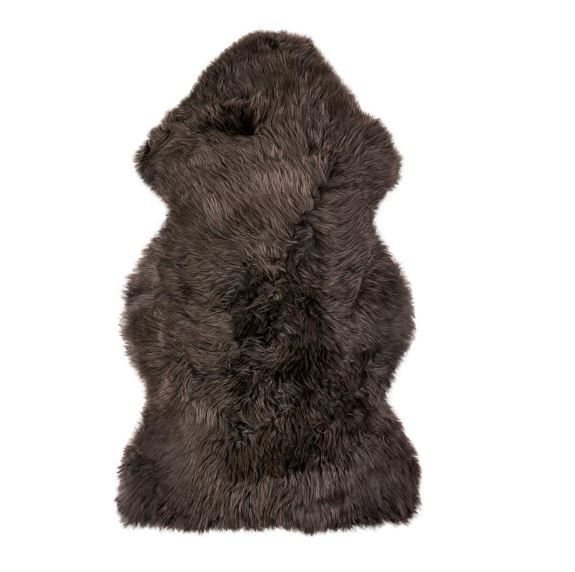 New Genuine Sheepskin Rug, Thick Soft Luxurious Wool, Fur Area, Fluffy Thick Carpet, Decorative Rug, Approximately 2x3 ft (Chocolate)