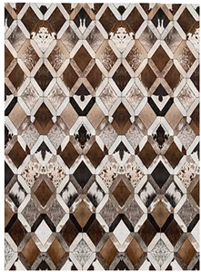 Cowhide patchwork rug