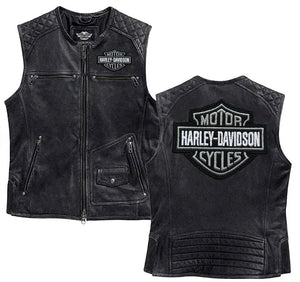 Harley Davidson Men Motorcycle Knuckle Distressed Leather Vest – Zee ...