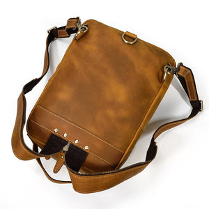 Zee Leather Genuine Leather Single Shoulder Backpack Chest Bag Dual Use Leather bags Men male travel bag outdoor cowhide bags