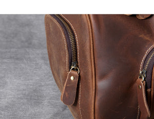 Zee Leather New Fashion Brand Designer Business Trip Travel Bag For Man Outdoor Genuine Leather Shoe Duffle Bag Male Coffee Black