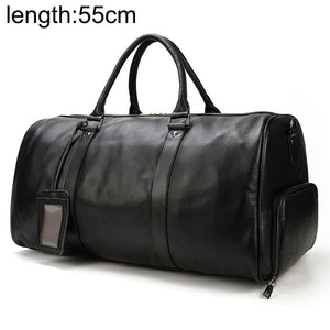 Zee Leather - Large Luggage/ Travel made of Cowhide Genuine Leather Travel Duffle Bag