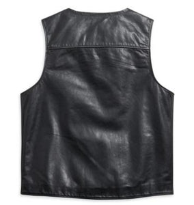 Harley Davidson Men's Leather Vest - Slim Fit