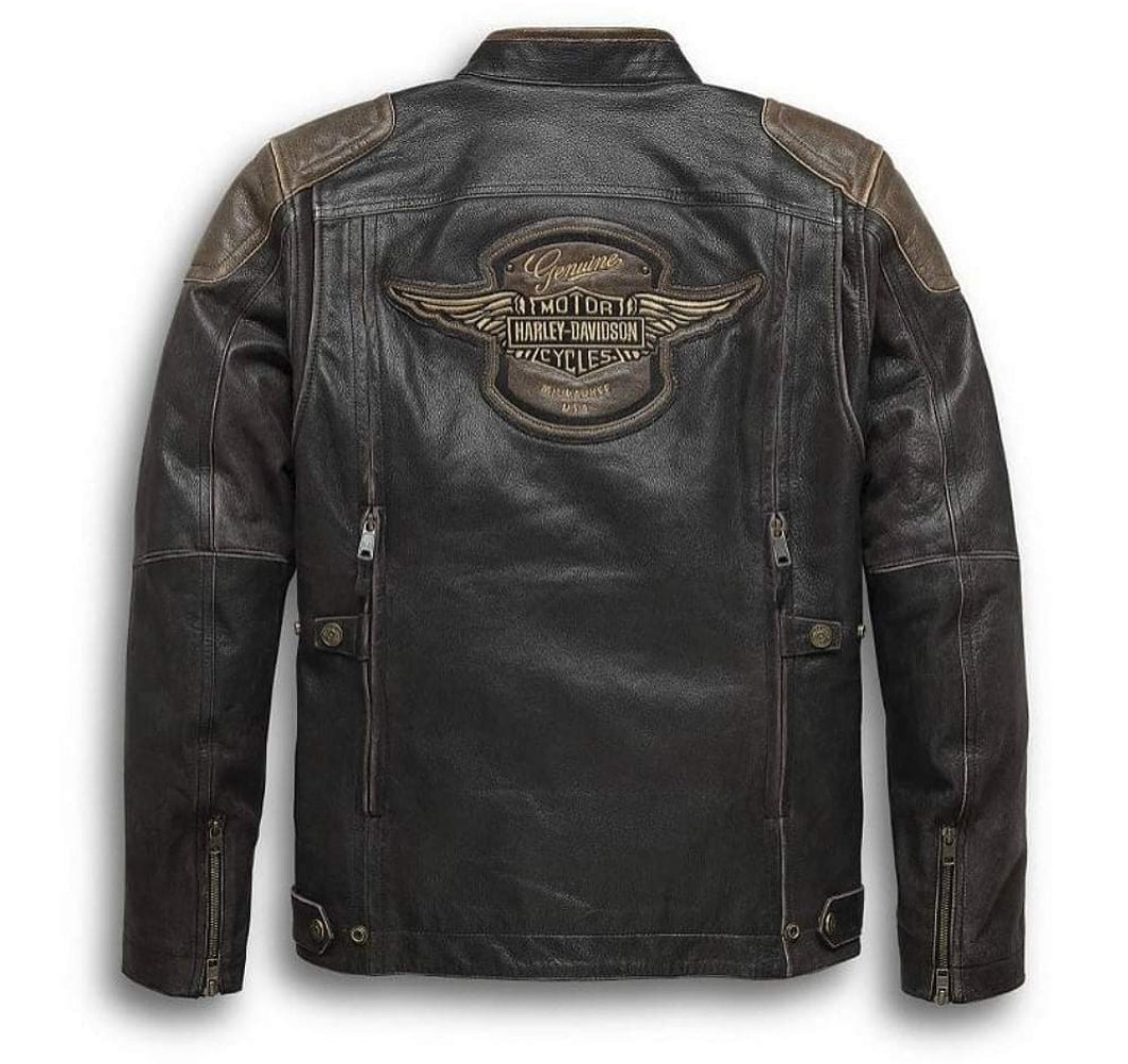 Men's H-D Triple Vent System Trostel Leather Jacket – Zee Leathers