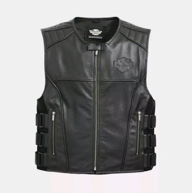 Leather Vest Harley Davidson Leather Vest for Men Zee Leathers